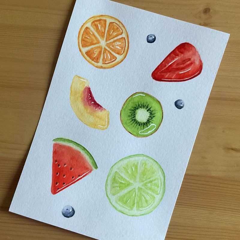 Illustration-de-fruits-d'été-manonartcreation