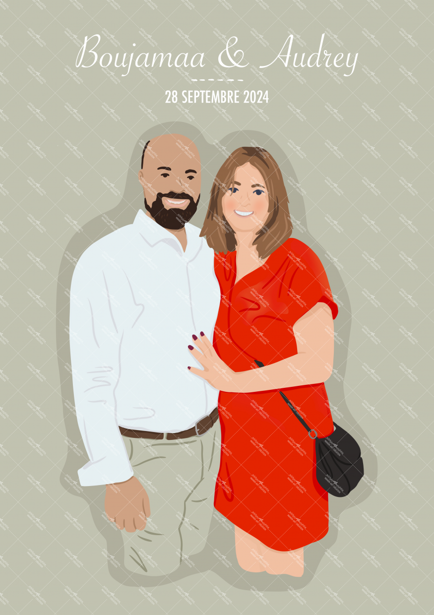 illustration personnalisée minimaliste manonartcreation 1